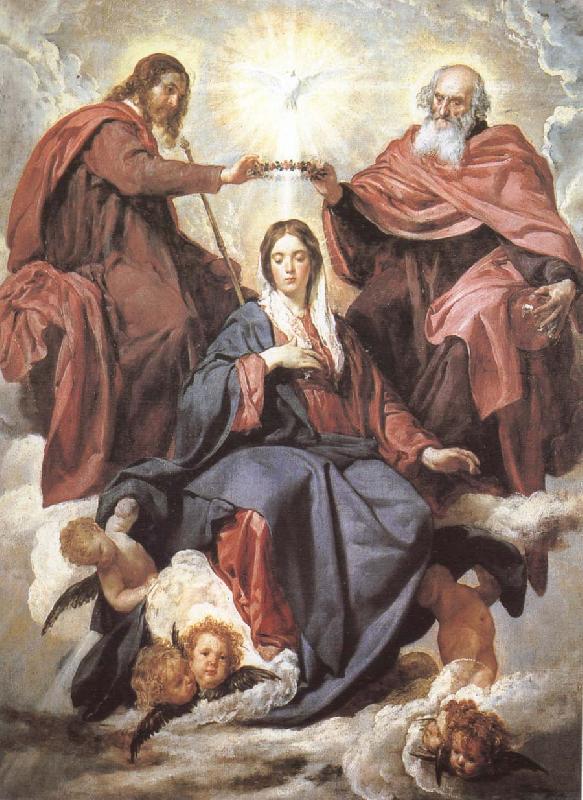 VELAZQUEZ, Diego Rodriguez de Silva y Virgin Mary wearing the coronet Germany oil painting art